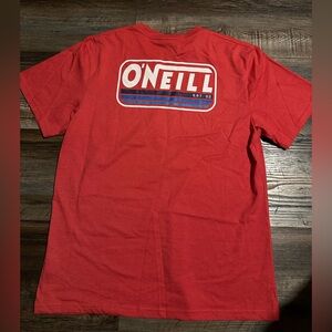 O'Neill Red Short Sleeve Tee Classic Crew Neck